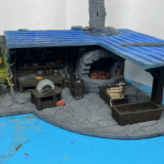 Picture of print of Medieval Smithy