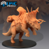 Triceratops Set / Ancient Horned Dinosaur / Jurassic Mount Collection image