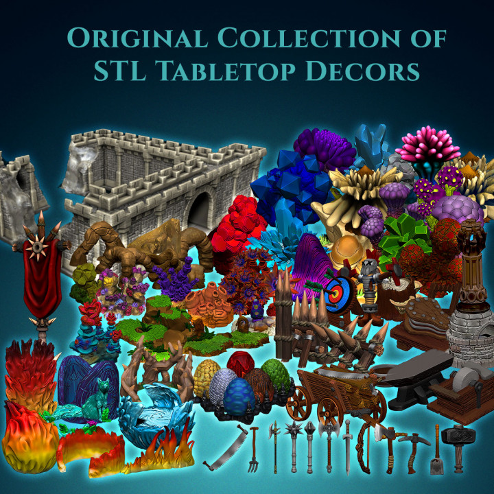 Original Collection of STL Tabletop Decors Bundle's Cover