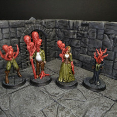 Picture of print of Corrputed Towns Folk - 4 horror models - The Mists of Change - PRESUPPORTED - 32 MM scale
