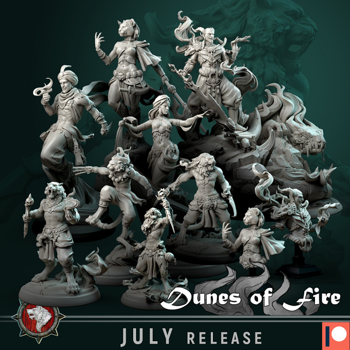 $49.00Dunes of Fire Bundle 11 unique miniatures (32mm and 75mm) pre-supported