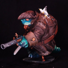 Picture of print of Tortle Pirate Miniature - Pre-Supported