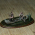 Neanderthal Fishing couple in boat image