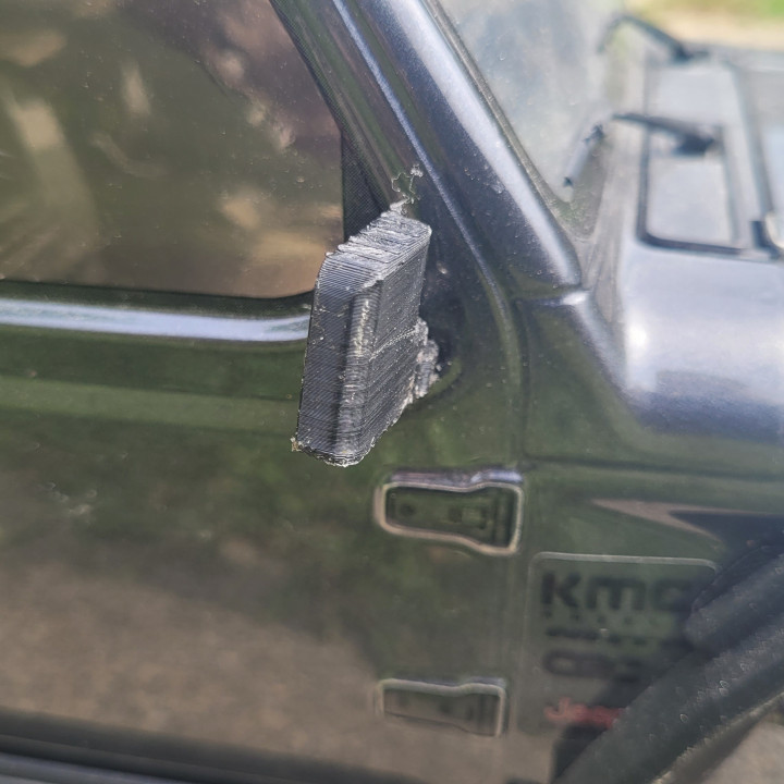 3D Printable CGRC Folding Rearview Mirrors for Axial SCX10 iii Jeep  Gladiator JT and Jeep Wrangler JL by Chris Griggs