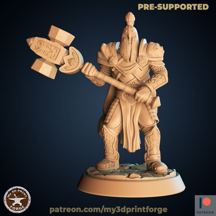 $3.00Human Paladin with two-hand mace 32mm