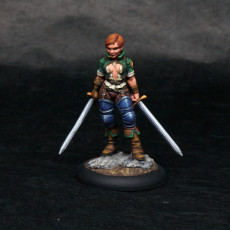 Picture of print of Daena - Female knight - 32mm - DnD