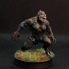 Picture of print of Female Werebeast - 32mm - DnD