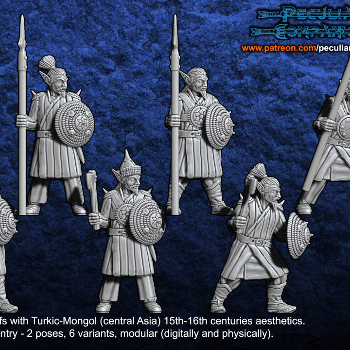 Turko-Mongol Dark Elfs - Light infantry's Cover