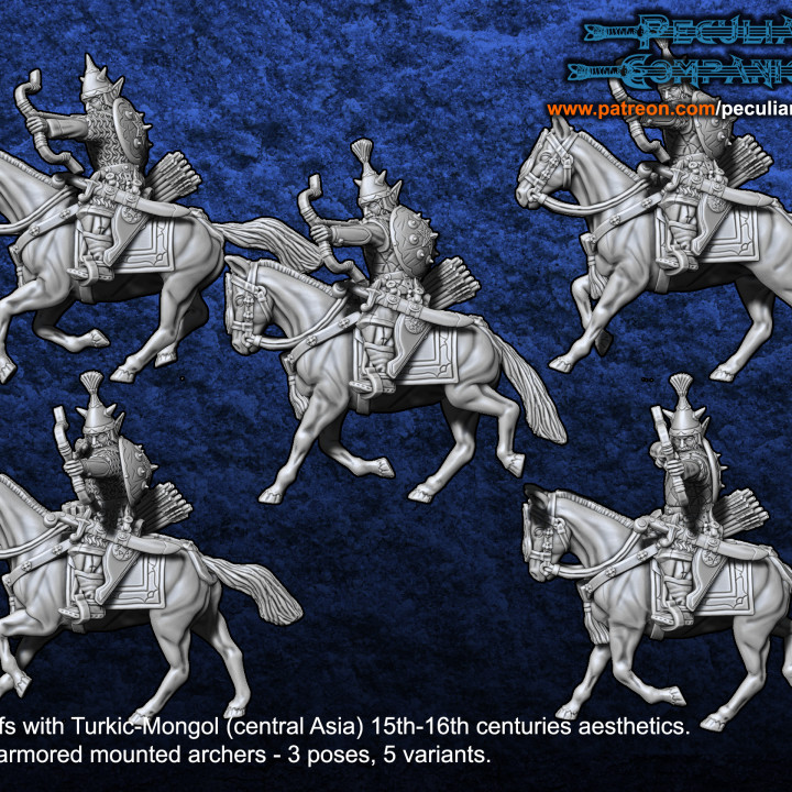 Turko-Mongol Dark Elfs - Medium armored mounted archers's Cover