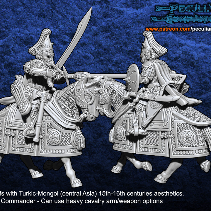 Turko-Mongol Dark Elfs - Mounted Commander's Cover