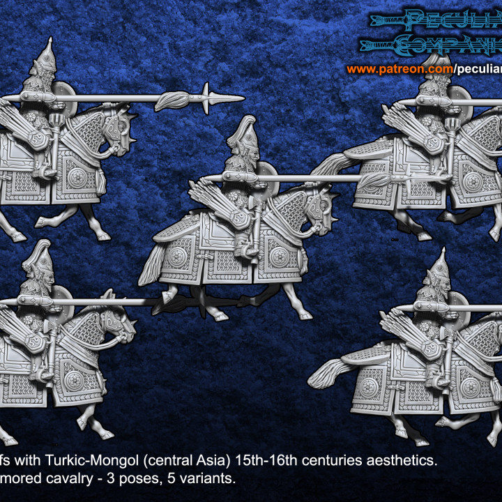 $12.50Turko-Mongol Dark Elfs - Heavy Lancers