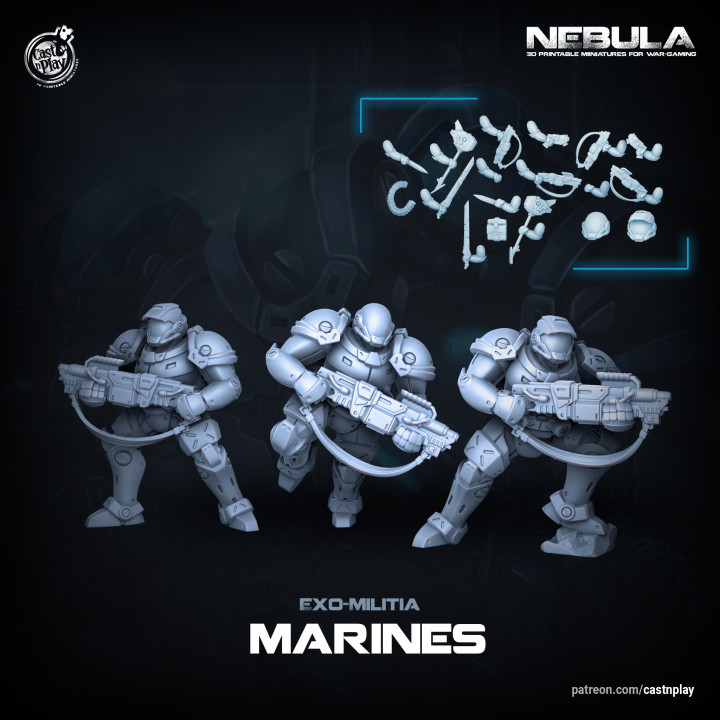 Exo Marines  (Pre-Supported) | Nebula's Cover