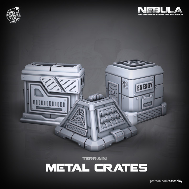 Metal Crates (Pre-Supported) | Nebula's Cover