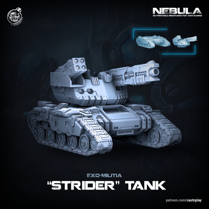 Strider Tank (Pre-Supported) | Nebula's Cover