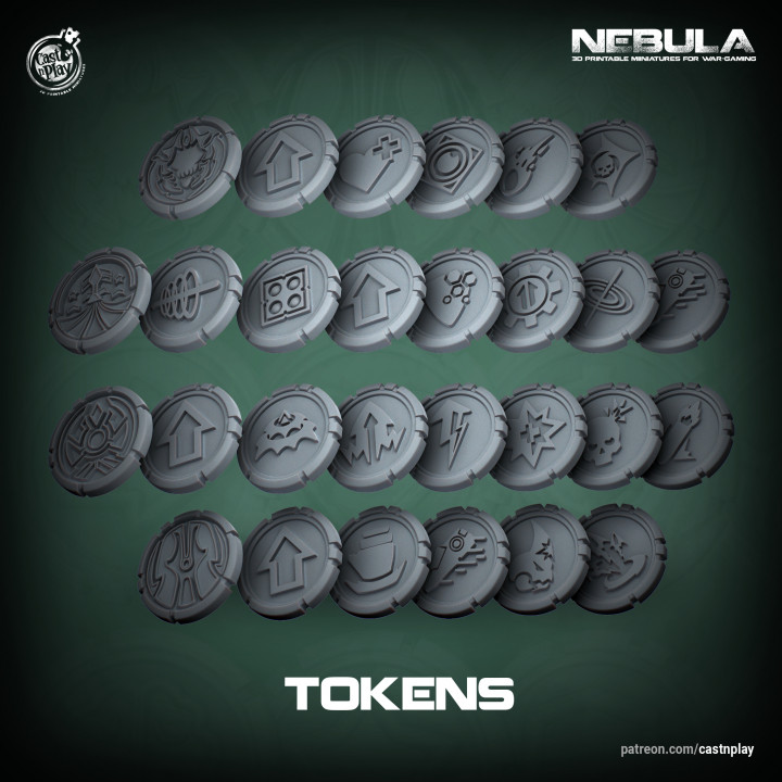 All Faction Tokens (Pre-Supported) | Nebula's Cover