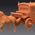 Horse Drawn Carriage / Undead Horse Mount / Gothic Vehicle image