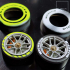 LM F01 WHEEL SET FRONT REAR with slick tires and STENCIL 1-24 scale image