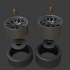 LM F01 WHEEL SET FRONT REAR with slick tires and STENCIL 1-24 scale image