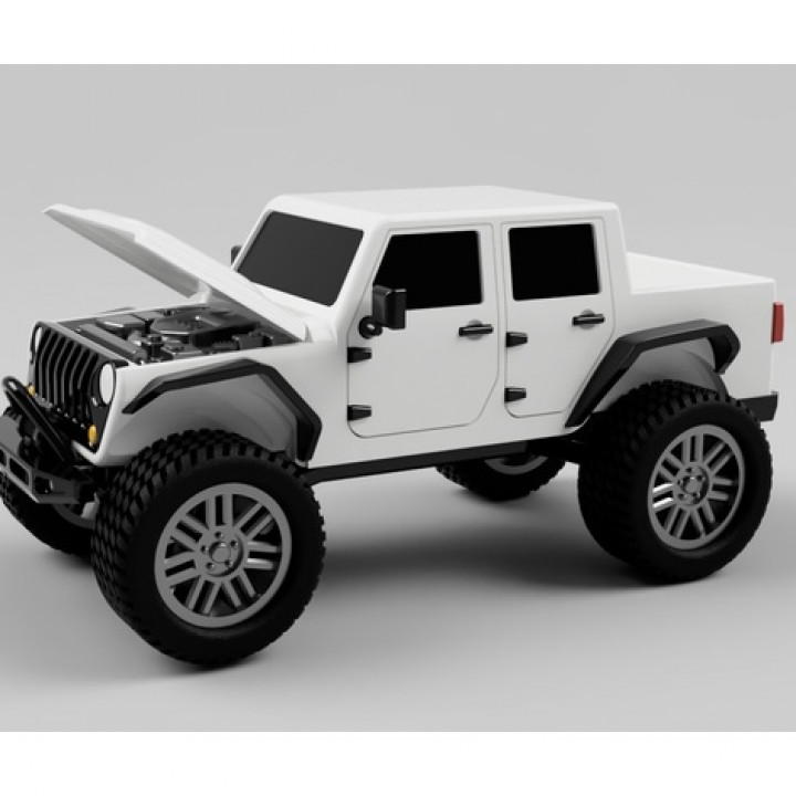 3D Printable Jeep Wrangler truck (Gladiator) by Soarpix 3D Designs