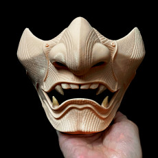 Picture of print of Oni japanese mask