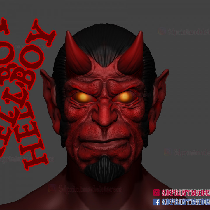 Hellboy Mask - Halloween Costume