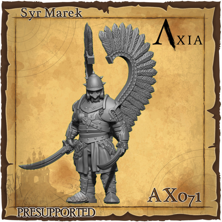 $5.00Heresylab - AX071 Syn Marek, Winged Hussar with Twin Sabres Amber Husaria