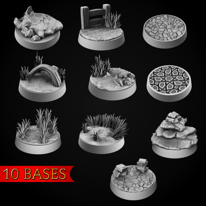 Bases For Player Characters (10 Bases)'s Cover
