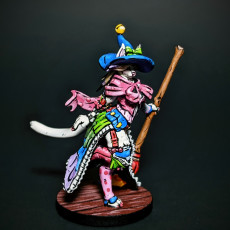Picture of print of Black Witch Tabaxi - Tabaxi Caravan - PRESUPPORTED - 32mm scale - Illustrated & Stats This print has been uploaded by Sabi Berkley