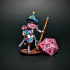 Black Witch Tabaxi - Tabaxi Caravan - PRESUPPORTED - 32mm scale - Illustrated & Stats print image