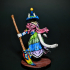 Black Witch Tabaxi - Tabaxi Caravan - PRESUPPORTED - 32mm scale - Illustrated & Stats print image