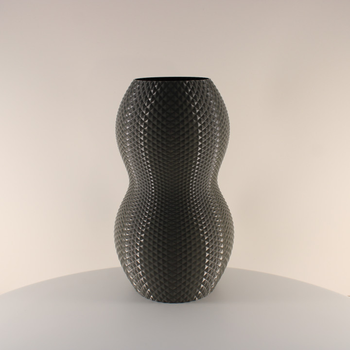 $3.00Double Sphere Vase, Diamond Texture, G011, Slimprint