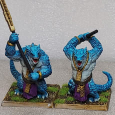 Picture of print of Lizardmen Brutes (pre-supported)