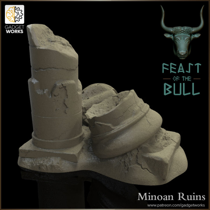 Minoan Ruined Pillar