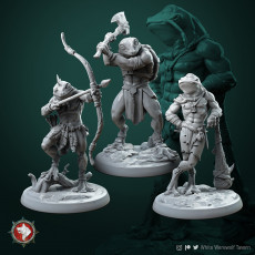 Froggls tribe 3 miniatures 32mm pre-supported