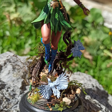 Picture of print of Lesika Light-eyed druid 75mm and 32mm pre-supported