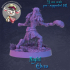 Druid Night Elf female attack posed - 32mm scale printable miniature image
