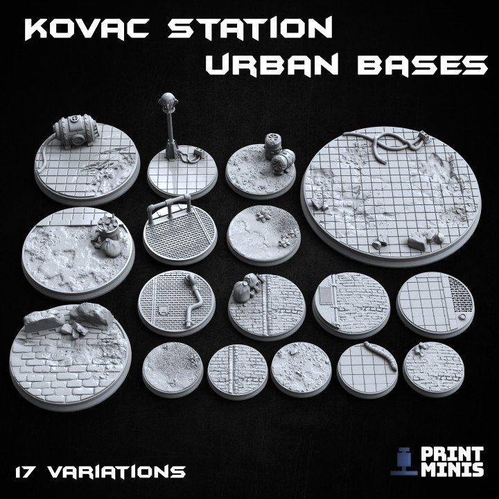 $10.00Kovac Station Urban Bases - 17 miniatures - Automata Collection