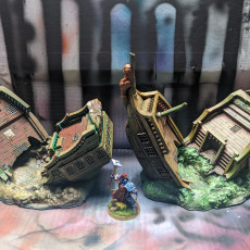 Picture of print of Sunken Pirate Ship Dice Tower - SUPPORT FREE!