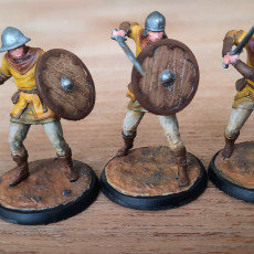 Picture of print of Human militia set 4 miniatures 32mm pre-supported