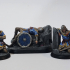 Wounded militia set 4 miniatures 32mm pre-supported print image