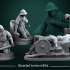 Wounded militia set 4 miniatures 32mm pre-supported image