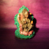 Lakshmi on Lotus throne & Kirtimukham print image