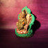 Lakshmi on Lotus throne & Kirtimukham print image