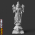 Vishnu the Preserver with Garuda (eagle) - Chola bronze style image