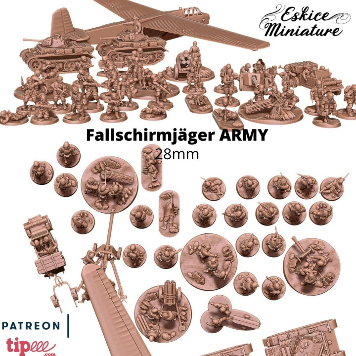 Fallschirmjäger ARMY - 28mm for wargame's Cover