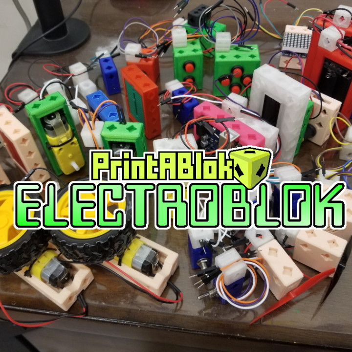 PrintABlok:ElectroBlok DIY Snap Together Electronics