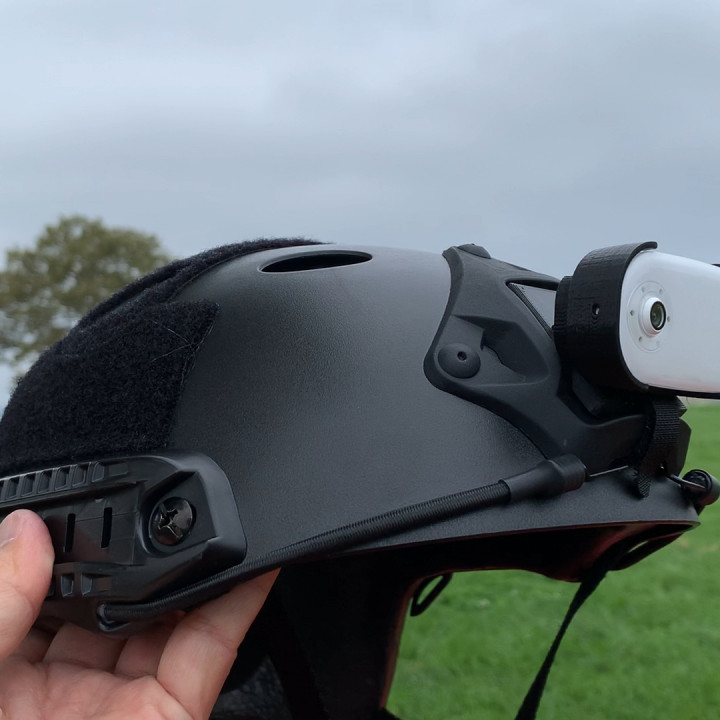 Helmet Camera Mount - (Akaso Keychain Camera + Tactical Helmet)