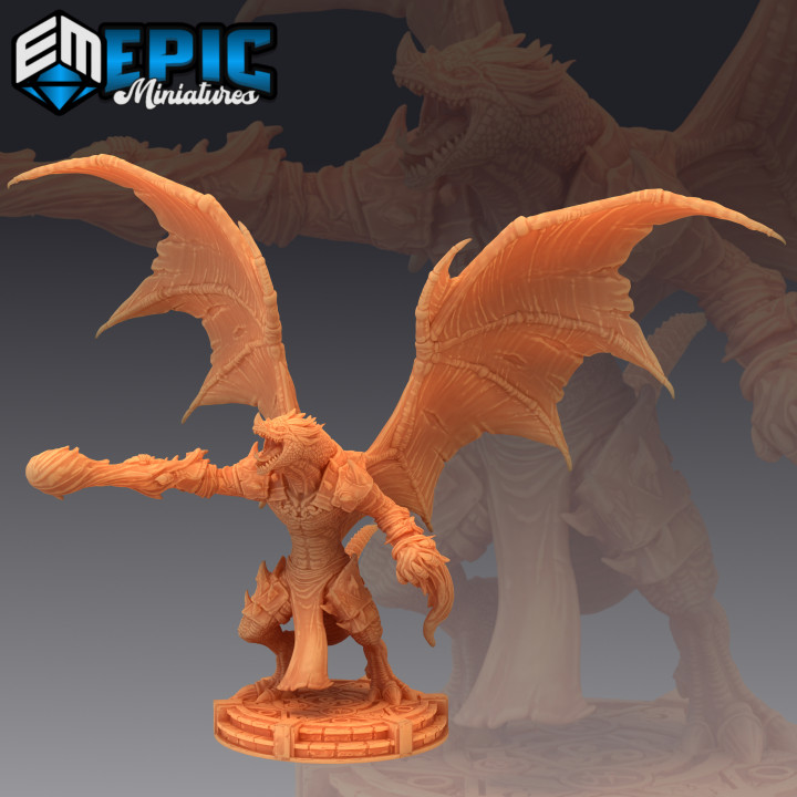 $3.90Flying Dragonborn Magic / Winged Half Dragon Warrior / Draconic Player Character