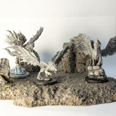 Picture of print of Winged Wolf Set / Dire Sky Wolves / Wild Flying Beast / Mountain Encounter
