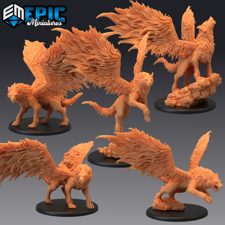 $12.90Winged Wolf Set / Dire Sky Wolves / Wild Flying Beast / Mountain Encounter